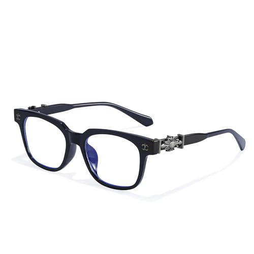 LVIOE Classic Square Frame Eyeglasses for Men Women Clear Lens