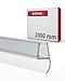 Produktbild Gedotec Mittel-Dichtung 200 cm Duschtürdichtung 6 mm - 8 mm Duschdichtung 180° mit seitlicher Duschlippe mit 2m Länge, Glasbodendichtung hoch UV-beständig aus PVC Premiumqualität Made in Spain