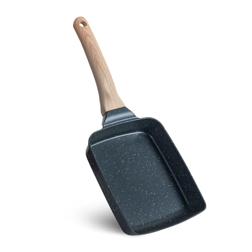 MRZIKPO Nonstick Granite Omelette Skillet - Pancake Pan and Healthy Egg Cooker Suitable for Gas Stove Versatile Breakfast Skillet for Eggs, Pancakes, Plett, Crepes Frying Pan & Induction Cookware