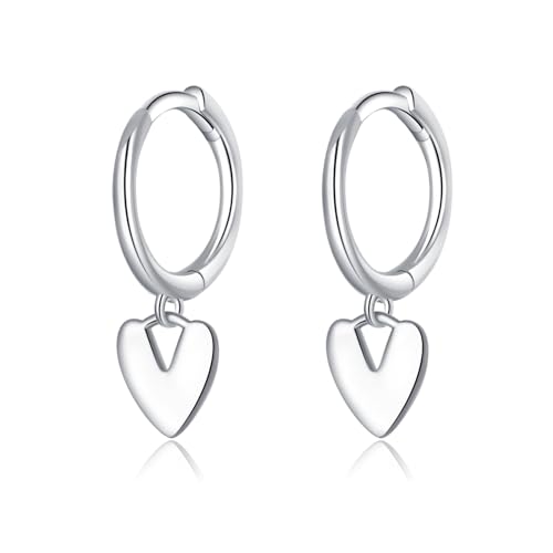 Boucles d'oreilles cœur argent 925 anti-allergie pour peaux sensibles