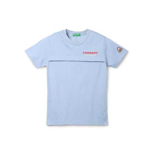 Image of UNITED COLORS OF BENETTON Men's Cotton Regular Fit Round Neck Solid T-Shirt
