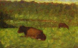 Peinture à l'huile reproduction tableau Georges Seurat 1882