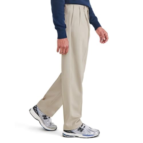 DOCKERS® Men's Signature Khaki Relaxed Fit Iron Free with Stain Defender® Pants - Pleated, Cloud, 38W x 29L - image 2