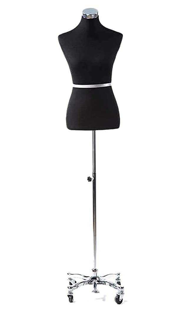 DDJ creative Female Display Dummy Mannequin Female Dress Form Wheel Base Mannequin Statue Premium Store Display Dummy Mannequin Dummy Model Stand Hanger Dress Kurti Display Stand (12, Black) (B0BXX69QPZ) Amazon Price History, Amazon Price Tracker