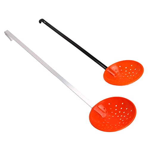 Qcwwy Ice Fishing Strainer Ladles Rapid Filtering Scoop for Winter Fishing Enthusiasts Aluminum Alloy 2pcs Ice Fishing Ladle