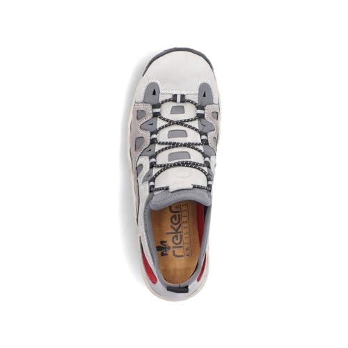 Rieker Damen Low-Top Sneaker L0539, Frauen Halbschuhe, lose Einlage,Sportschuhe,Freizeitschuhe,Turnschuhe,Laufschuhe,grau (40),38 EU / 5 UK