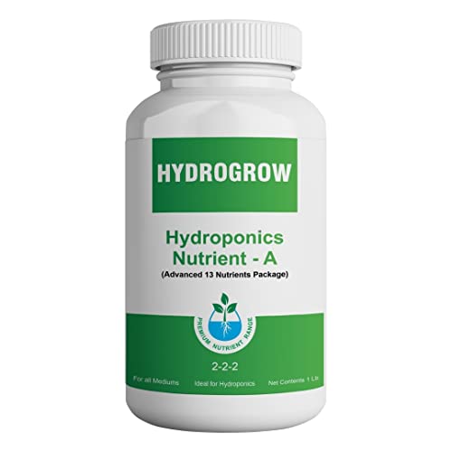 Garden Genie Hydro Grow A & B Hydroponic Nutrient Bottles - 500 Ml | Npk, Macro & Micro Nutrients For Plants | Balanced Plant Nutrition, Ideal for Vertical Farming | 50 Liter Nutrient Solution, Liquid