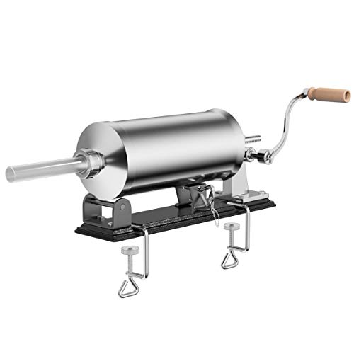 GIANTEX Wurstfüller 4,8L, Manuelle Wurstmaschine Wurstfüllmaschine, Wurstspritze aus Edelstahl, Wurstpresse mit…