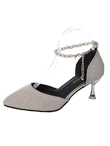 Escarpins petit talon à perle pour soirée et mariage élégant