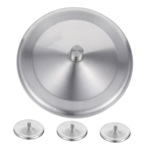 DECHOUS 4Pcs Stainless Steel Mug Covers Splash Lids for Hot Beverages Fit for Coffee Tea and Camping Fresh Keeping Replacement Seal Cap