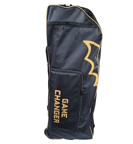 Image of Cricket Kit Bags Durable Polyester | Adjustable Shoulder Straps | Water Resistant Design | Stylish Cricket Bag for Cricketers (Black Edition)