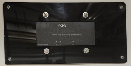 Flush Mount Plate for Boltshield Whole House Surge Protection Device, Acrylic (Black)