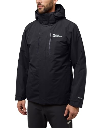 Jack Wolfskin Herren Jasper 3in1 Jkt M, Schwarz, XL EU