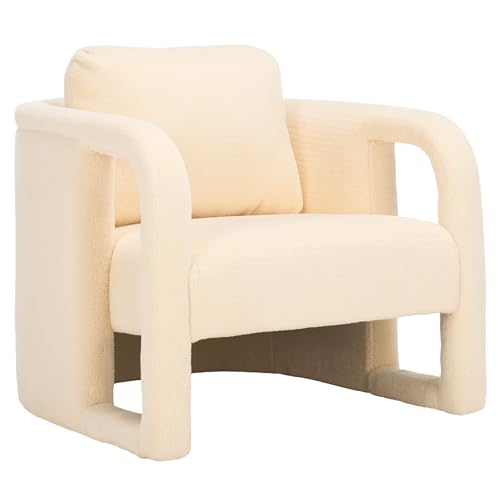 Sillón Plegable Tela Peluche Crema miniatura 1