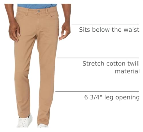 Amazon Essentials Men's Skinny Fit 5-Pocket Comfort Stretch Chino Pants, Khaki, 36W x 34L - image 4