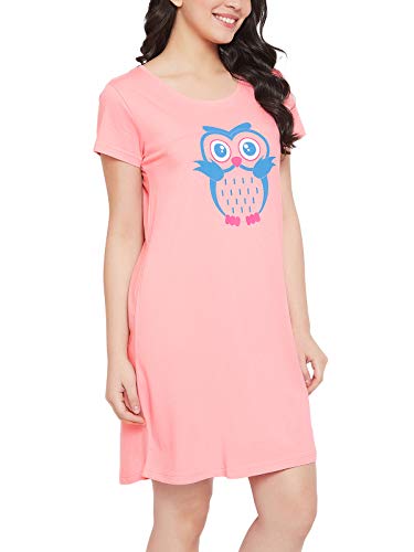 Image of Clovia Women's Cotton Printed Short Nighty