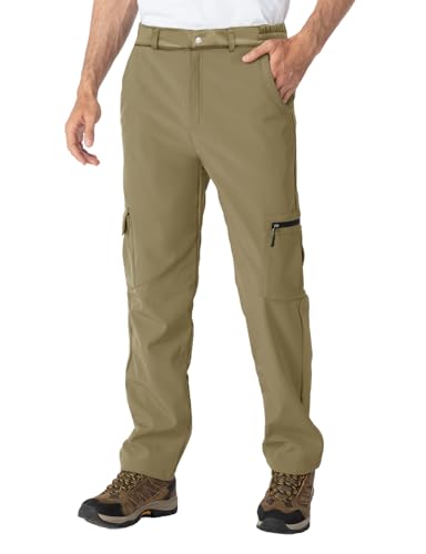 TBMPOY Calça masculina impermeável softshell snowboard para caminhadas ao ar livre forrada com lã re