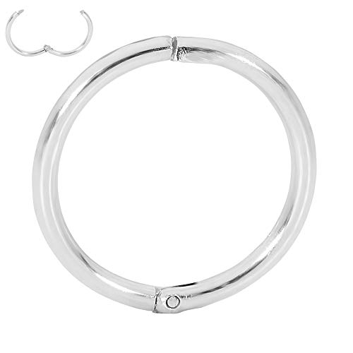 365 SLEEPERS 925 Solid Sterling Silver Australian Made 8mm - 14mm Hinged Sleeper Earrings Nose Lip Septum Tragus Hoop Segment Ring Nickel Free Hypoallergenic