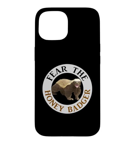 Fear Honey Badger �ʔ��� �N���C�W�[ ���� �y�����O���t�B�b�N �X�}�z�P�[�X iPhone 15 �p