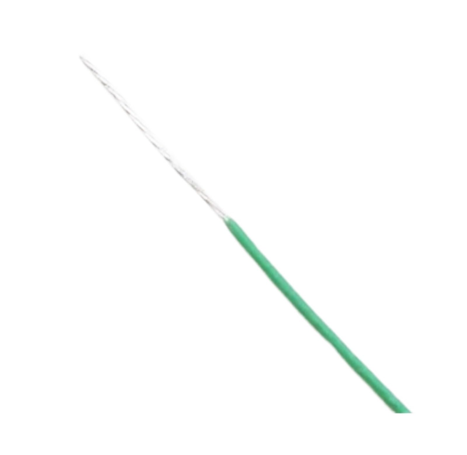Cable Micro Ultrafino UL10064 de 50M, 40/36/34/32/30/28/26AWG, Cable electrónico de Cobre estañado con Aislamiento FEP for soldar(Green 50m,28AWG)