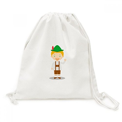Sac à dos en toile robuste avec cordon de serrage voyage léger