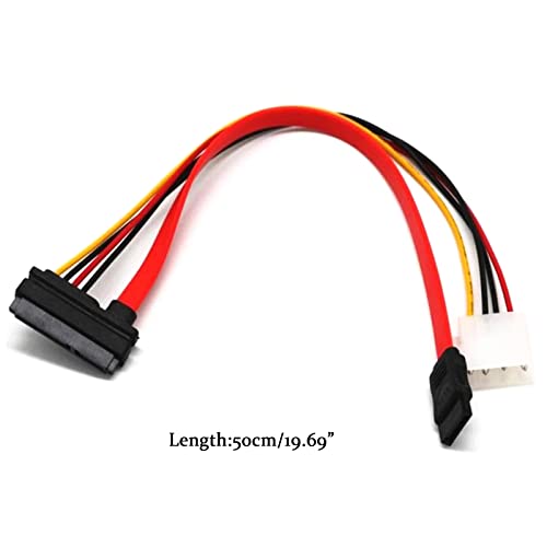 Cable Combo SATA 15 Pin Energía y 7 Pin Datos 4 Pin Molex a Serial ATA miniatura 4