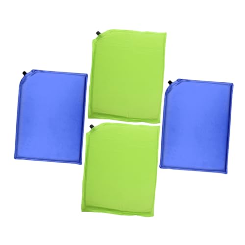 BIUDECO 4pcs Outdoor Seat Cushion Self Inflating Camping Pad for Hiking Portable Inflatable Travel Cushion Oxford Fabric
