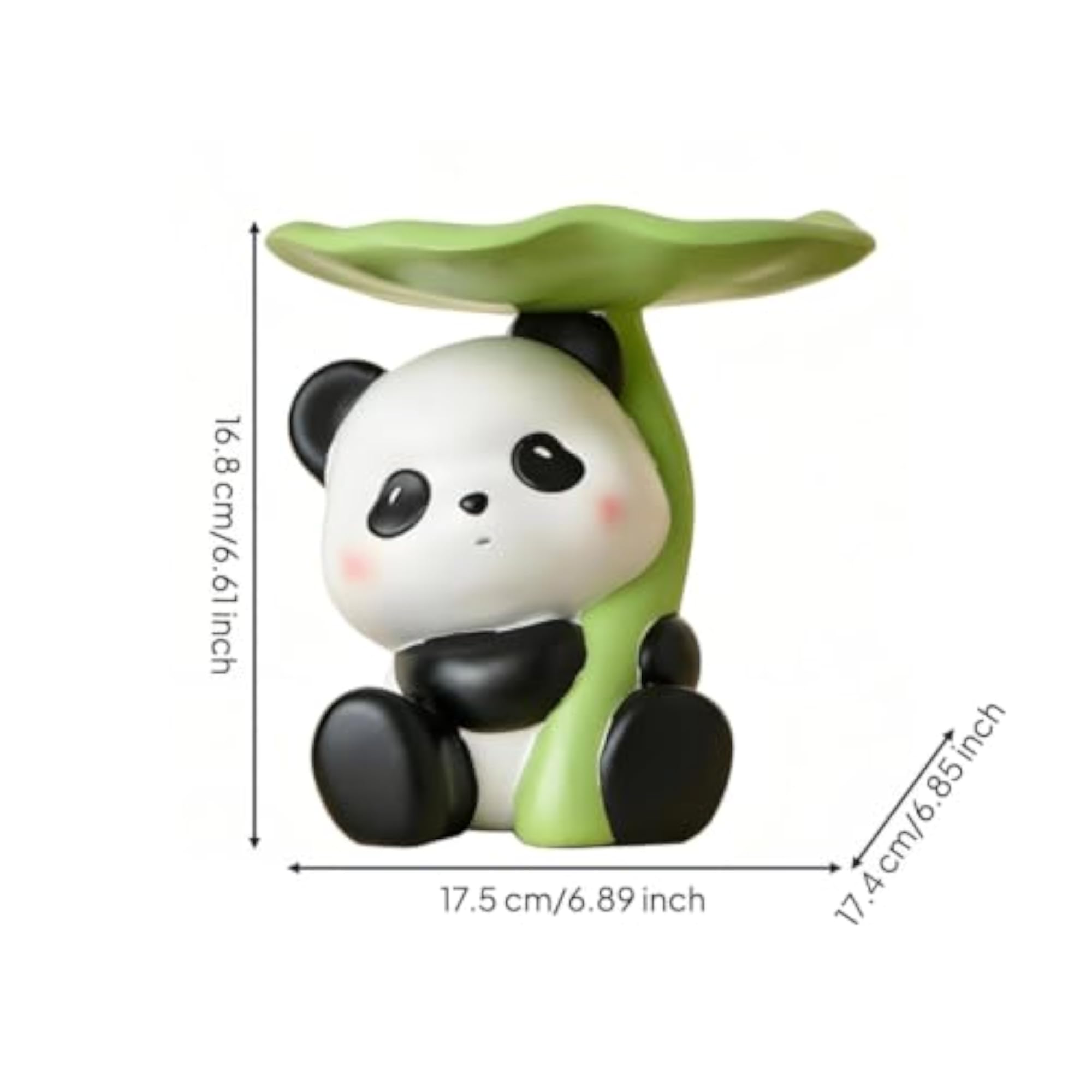 Seated Lotus Leaf Panda Organizer, Tabletop Tray