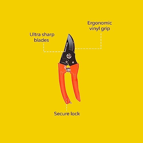 Image of Kraft Seeds Assorted Hand Pruner Cutter - 1 Pc (Steel Blades) | Heavy Duty Gardening Cutter Tool | Plant Cutter for Home Garden | Wood Branch Trimmer | Sturdy Stem Scissors