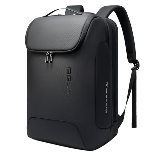 BANGE Men's Laptop Backpack for 17.3Inch Notebook,Waterproof Fashion Travel Backpacks,High Tech Backpack with Water Bottle, Work Business Backpacks for Men and Women