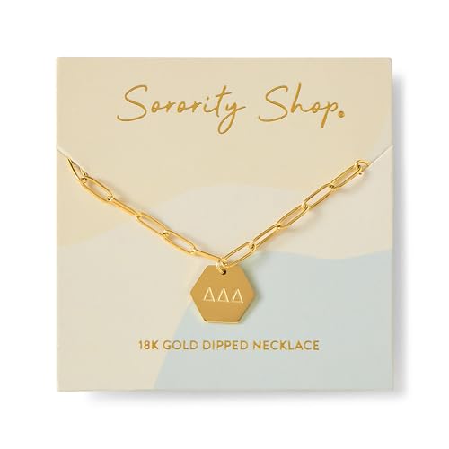 Sorority Shop DDD Paperclip Necklace - DDD 18K Gold Plated Sorority Gifts, Long-Lasting Delta Gifts for Women2