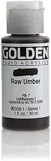GOLDEN Raw Umber Fluid Acrylic, Multicolour, 30 ml (Pack of 1)