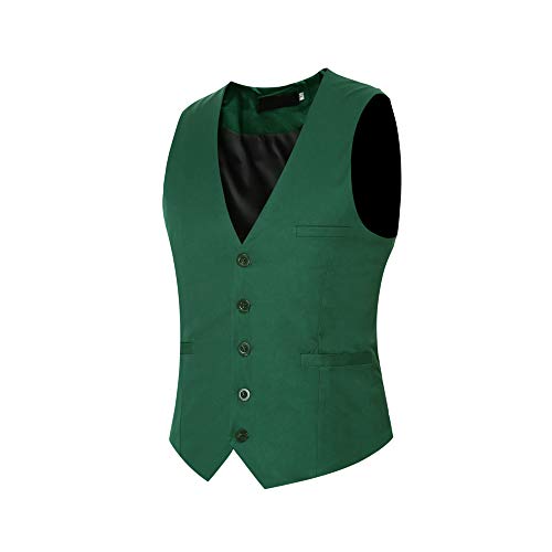 Cloudstyle Mens V-Neck Dress Suit Business Casual Suit Vest Waistcoat 5 Button Slim Fit2