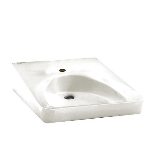 American Standard 9140047.020 Wall-Mounted Bathroom Sink for Wheelchair Users, 14 in x 14-3/4 in, White