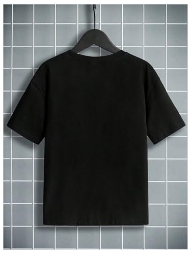 Floerns Boy's Graphic Crew Neck Short Sleeve T Shirt Drop Shoulder Casual Tee Top2