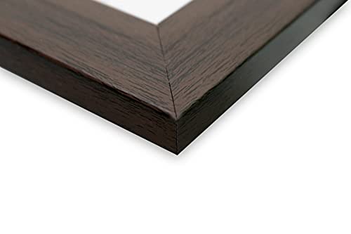 Image of Photo frame 10x14 Inch set of 2 Brown Color flexiable Glass (acrylic) & synthetic wood customized Modern Collage Photo Frames for Wall Hanging