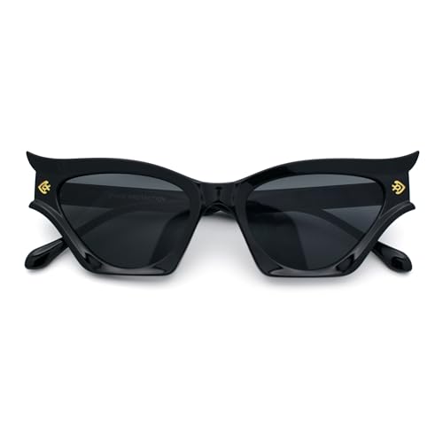 SA106 Womens Rich Gilded Age Opulent Gothic Cat Eye Plastic Fashion Sunglasses
