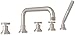 ROHL A3314IWSTN TUB FILLERS, Satin Nickel