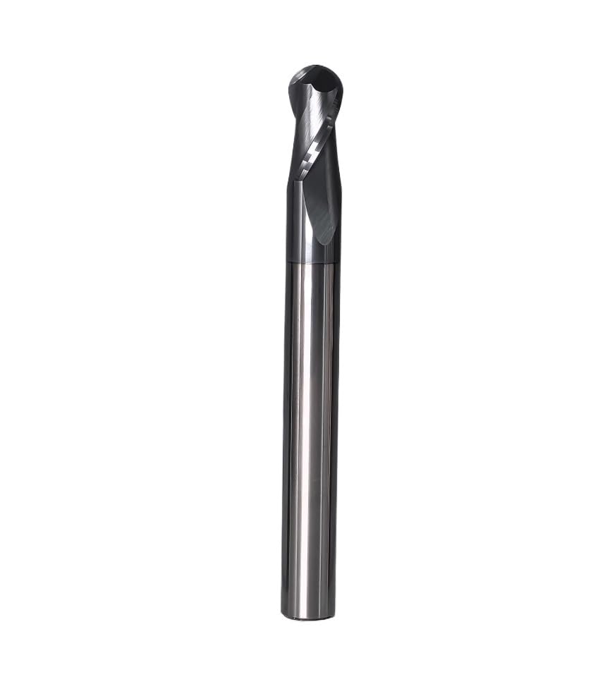 Fresa de punta bola HRC68, dureza dura, fresa carburo sólido, broca enrutadora CNC, herramienta Metal R0.5R1R2R3R4 6 8 10 12mm, 1 ud(4x8x4x75)