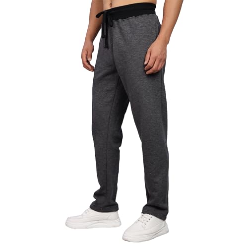 Image of fanideaz Mens Cotton Track Pants for Men Summer Night Lower Gym Trousers Travel Wear Full Length Bottoms Casual Sportswear Relaxed Fit Comfortwear Loungewear Pants