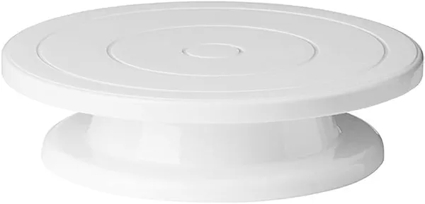 Cake Stand, 11 Inch Rotating Cake Turntable, Turns Smoothly Revolving Baking Supplies Cake Turntable for Baking Cupcake Cookie Muffin (White)