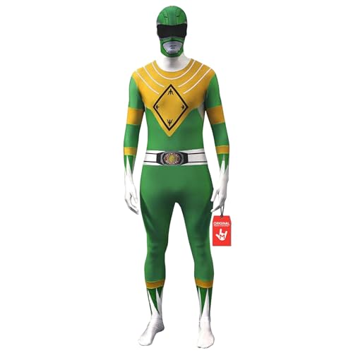 Morphsuits Green Power Ranger Costume Adult Men, Power Rangers Morphsuit, Green, X-Large