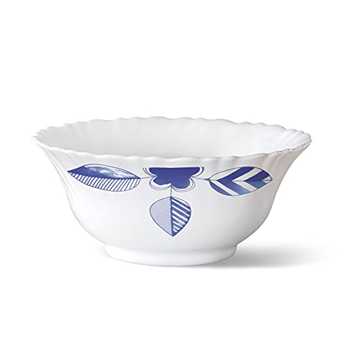 Image of Larah by BOROSIL Morning Glory 6 Pcs Opalware Bowl Set (150 ml Each), White