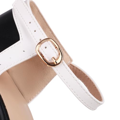 Women Block Kitten Heel Mary Jane Bow Tie Ankle Strap Round Closed Toe Wedding Party Dress Shoes3