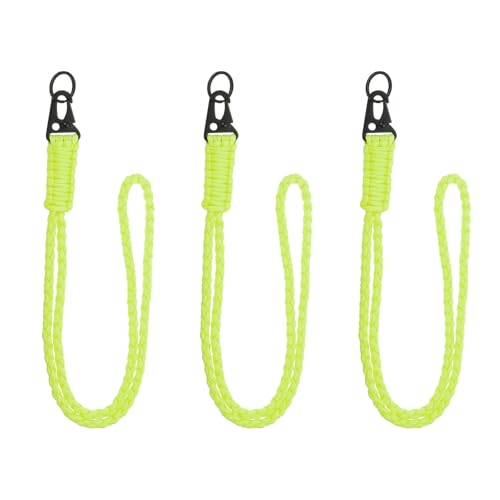 YELARXI Cordon Paracord 550 clés lumineux jaune 3 pcs