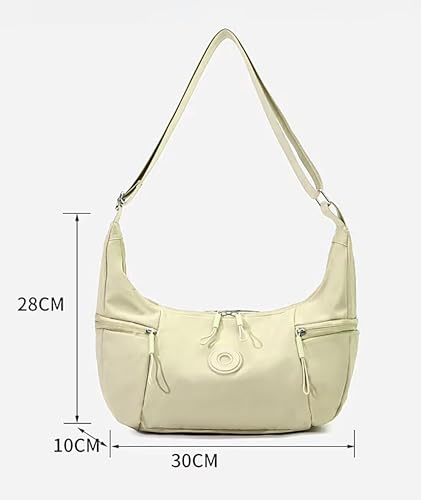 Image of WildHorn Nylon Shoulder Sling Bag for Women | Lightweight Crossbody Travel Bag with Multiple Zipper Pockets | Everyday Casual Handbag with Adjustable Strap (30 x 28 x 10 cm)