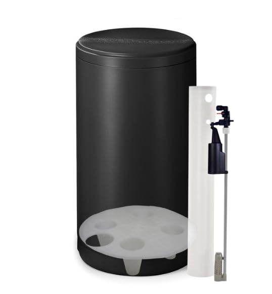 AFWFilters 18x33 Water Softener Salt Brine Tank with Safety Float Assembly AND SALT GRID Included! 18 Brine Tank Fleck Softener Tank Replacement (Black)