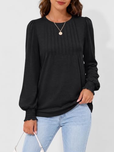Image of AUTOMET Womens Long Sleeve Shirts Fall Blouses Tops Business Casual Outfits