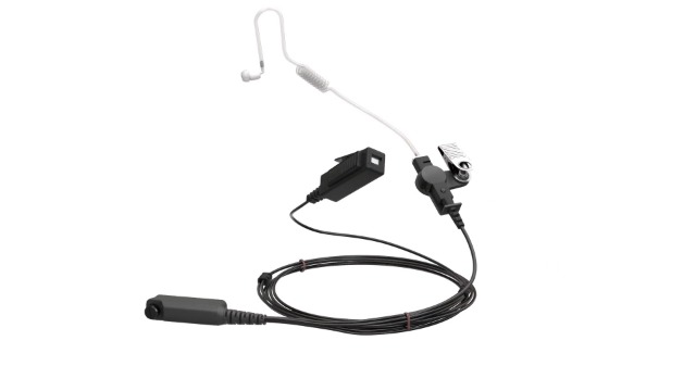 Tuyau Acoustique En Nylon Pour Radio - Accessoire Sécurité, Police, Pompiers, Avec Fermeture Baïonnette, Couleur Rouge/noir