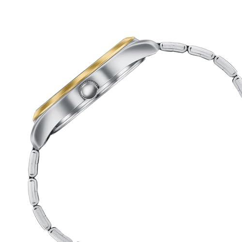 Image of Sonata Jashn with Quartz Analog White Dial IPS /IPG Strap Men's Wedding Watch - 77206BM01